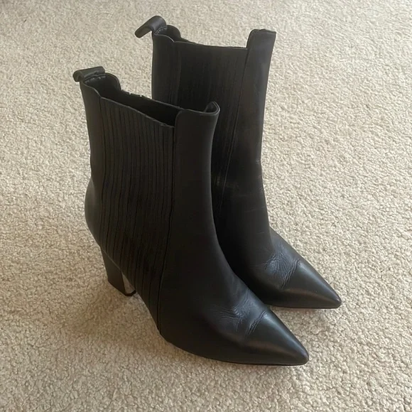 ALLSAINTS Chelsea Black Leather Boots size 40 9 - Picture 2 of 13